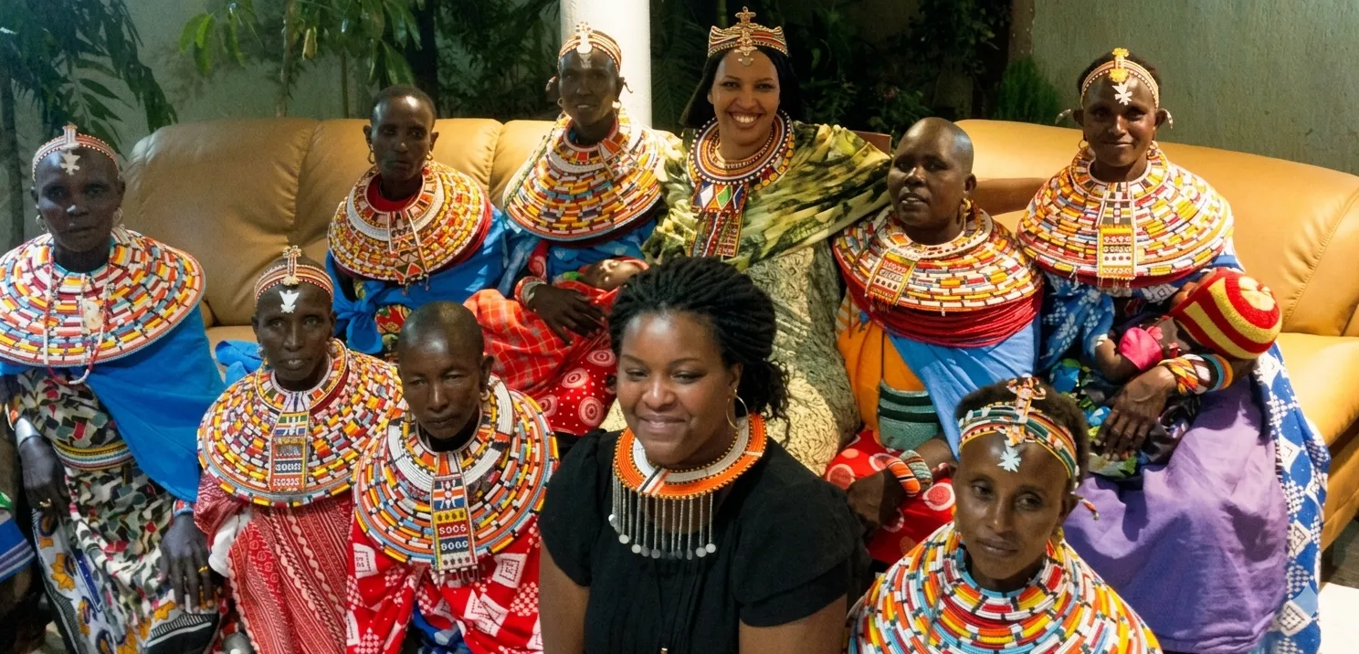 IFSA team with women in the community
